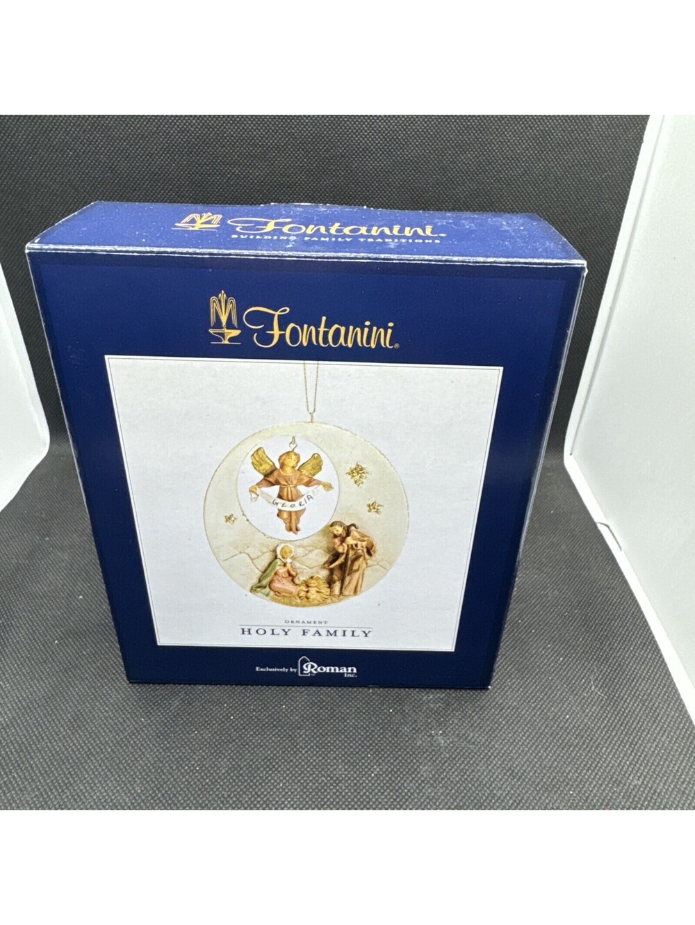 Fontanini by Roman Holy Family Navitity Christmas Ornament with Gloria Angel